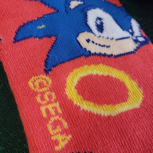 SEGA Sonic the Hedgehog Socks Bundle Blue Red and Yellow socks - Picture 4 of 9